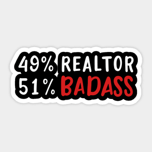 Realtor Badass Sticker